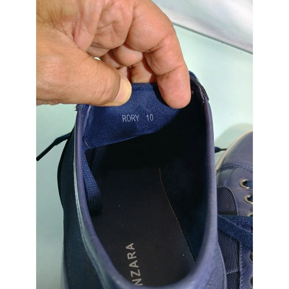 Zanzara Men's Blue Rory Shoes Lace Up Sneakers Size 10